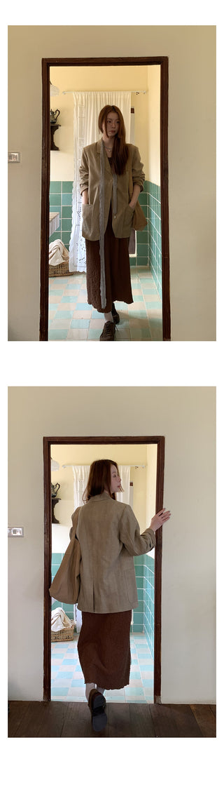 french pleated  skirt