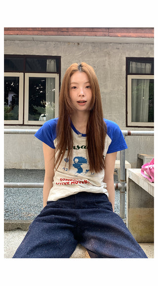 fun printing raglan top