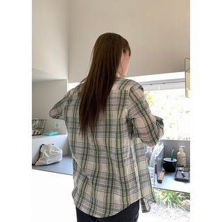 linen plaid  shirt