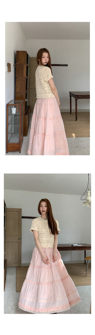 crocheted hollow  blouse