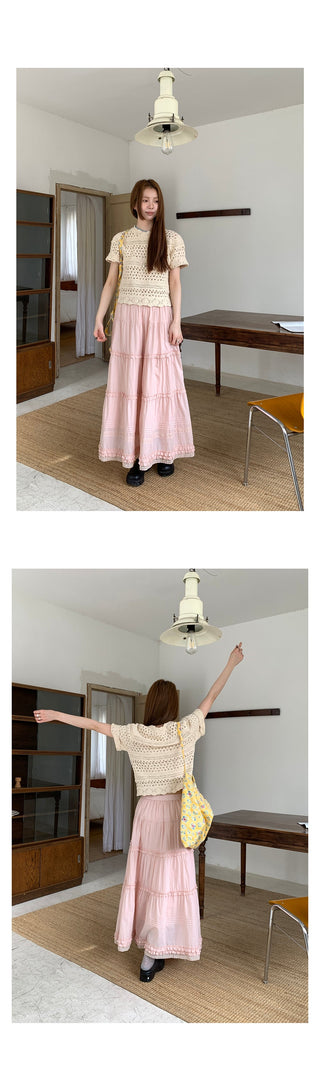 crocheted hollow  blouse
