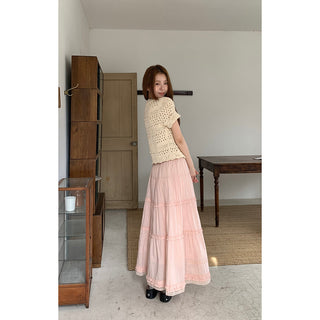 crocheted hollow  blouse