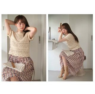 crocheted hollow  blouse