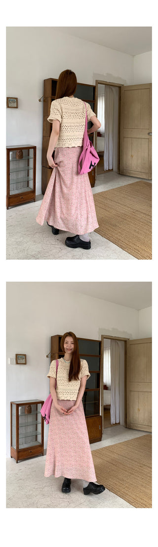 crocheted hollow  blouse