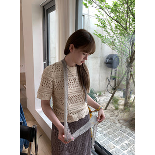 crocheted hollow  blouse
