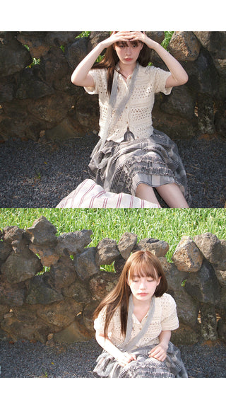 crochet vintage  cardigan