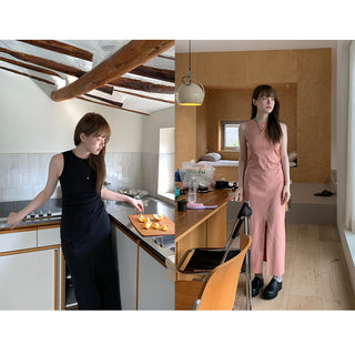 graceful solid  dress
