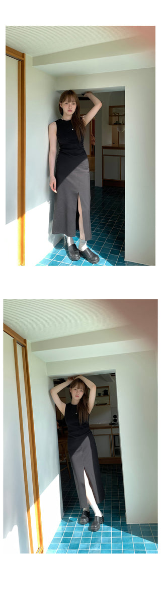 graceful solid  dress