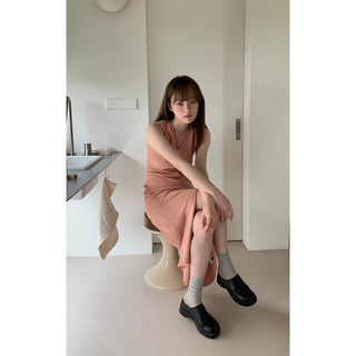 graceful solid  dress
