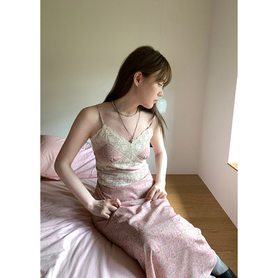 lace v-neck  dress