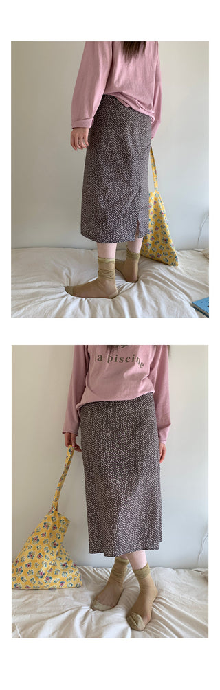 coffee floral  skirt