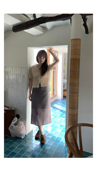 coffee floral  skirt
