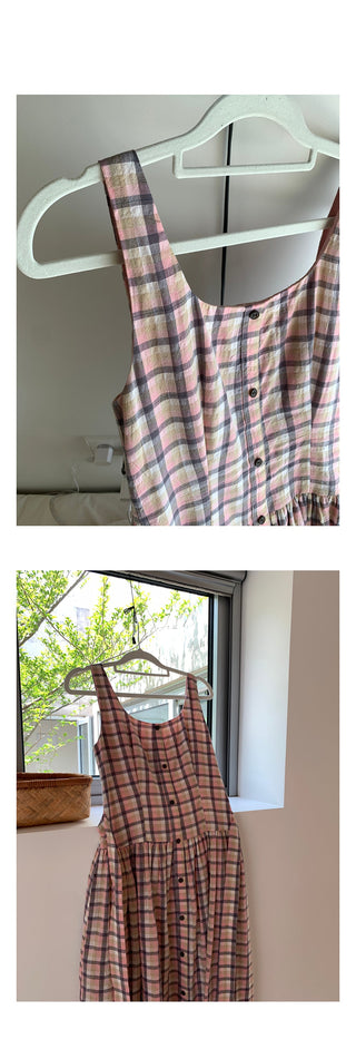 square plaid  dress