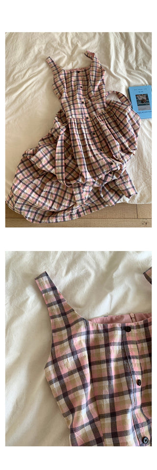 square plaid  dress