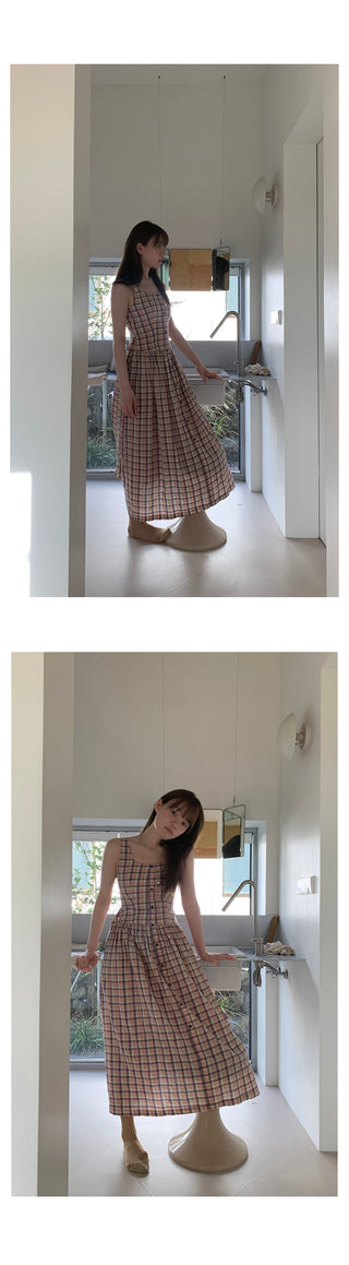 square plaid  dress