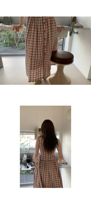 square plaid  dress