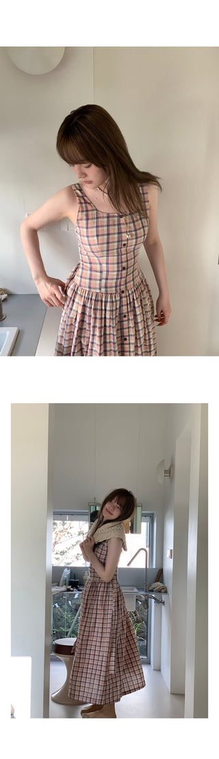 square plaid  dress