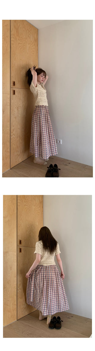 square plaid  dress