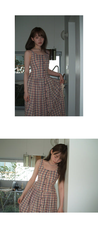 square plaid  dress