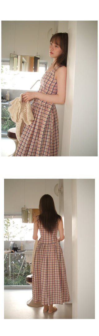 square plaid  dress