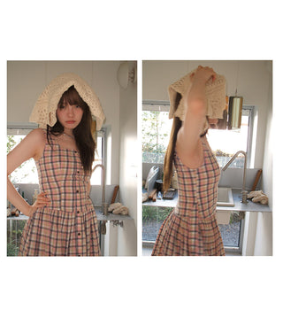 square plaid  dress
