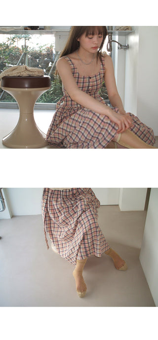 square plaid  dress