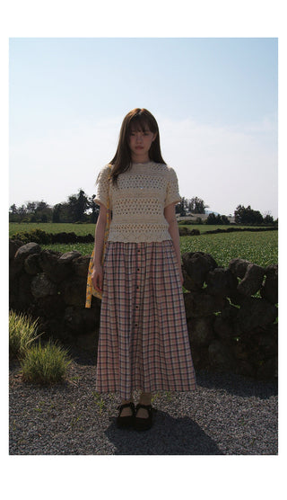 square plaid  dress