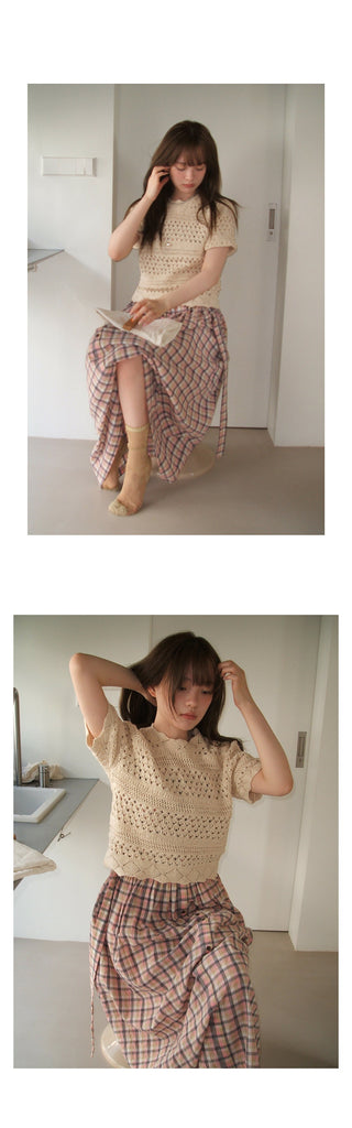 square plaid  dress