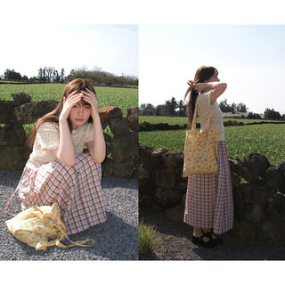 square plaid  dress