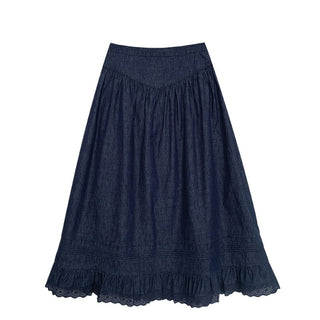 denim lace  dress