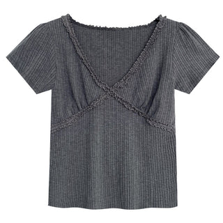 temperament lace stringy shirt