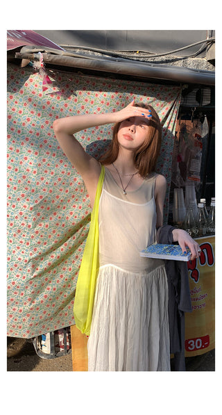 bandage see-through mesh skirt