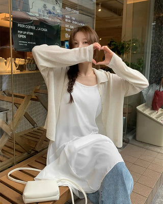 See-through camisole dress