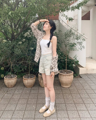 Summer Check Wrinkle Shirt