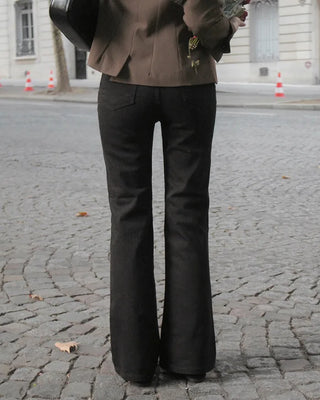 (short/basic/long) Elasticated semi-bootcut pants