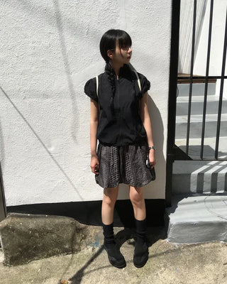 Pumpkin print skirt