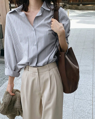 Loose-fit striped shirt