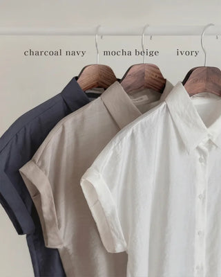 Cooling Tencel Roll-Up Blouse