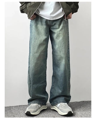 distressed mop jeans