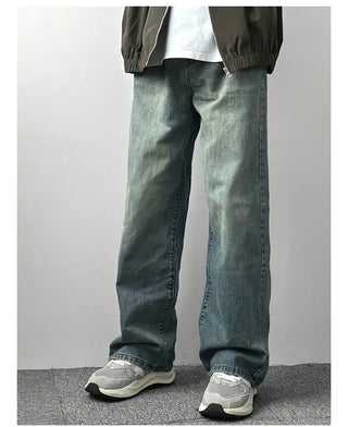 distressed mop jeans