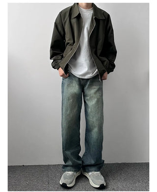 distressed mop jeans