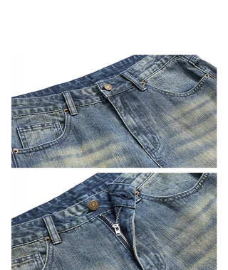 distressed mop jeans