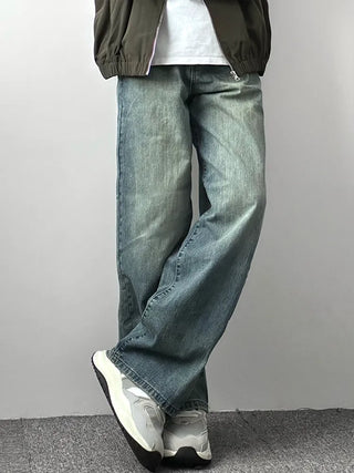 distressed mop jeans