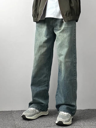 distressed mop jeans