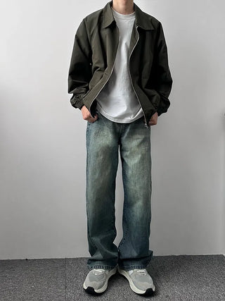 distressed mop jeans