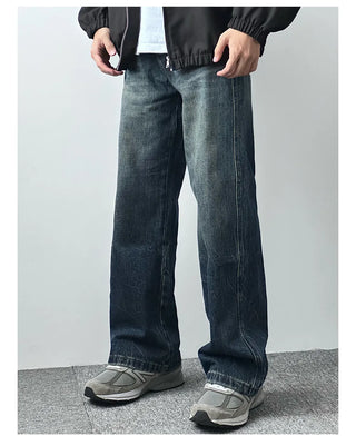 vintage washed jeans