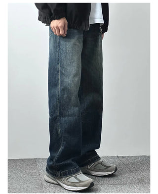 vintage washed jeans