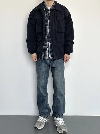 lapel padded coat