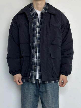 lapel padded coat