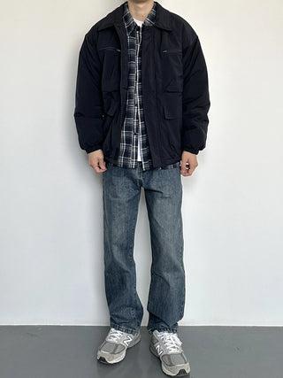 lapel padded coat